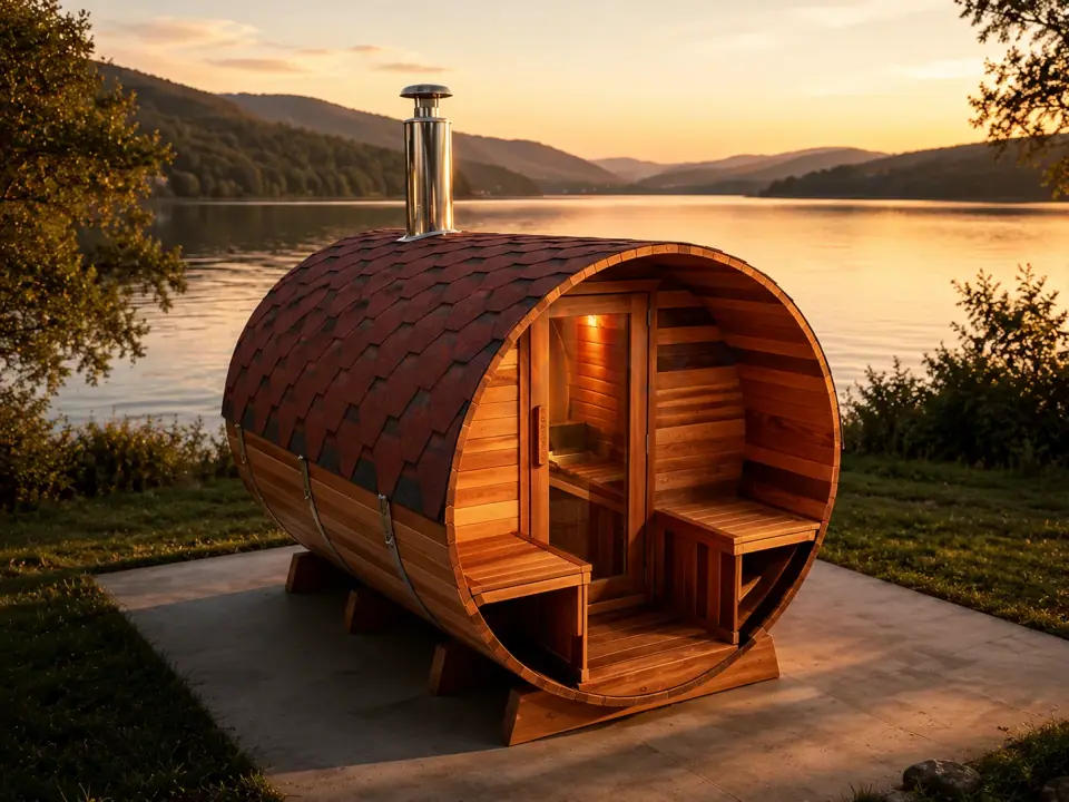 SK-306 Outdoor Barrel Sauna Cabin